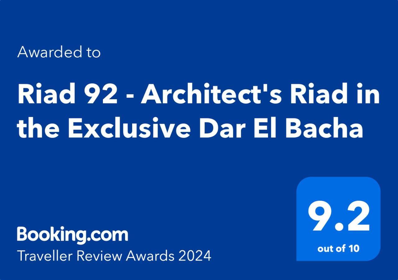 Riad 92 - Architect'S Riad In The Exclusive Dar El Bacha Marrakesz Zewnętrze zdjęcie